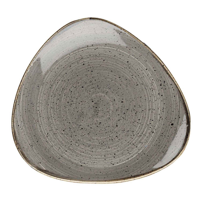 STONECAST PEPPERCORN GREY TRIANGLE PLATE 31.1CM - CHURCHILL - 5034414383072