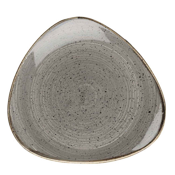 STONECAST PEPPERCORN GREY TRIANGLE PLATE 19.2CM - CHURCHILL - 5034414383041
