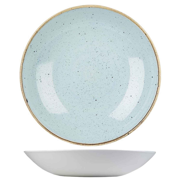 STONECAST DUCK EGG BLUE COUPE PLATE ø24.8CM - CHURCHILL - 5034414372199