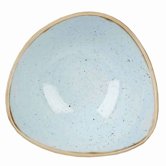 STONECAST DUCK EGG BLUE TRIANGLE BOWL 15CM - CHURCHILL - 5034414372151