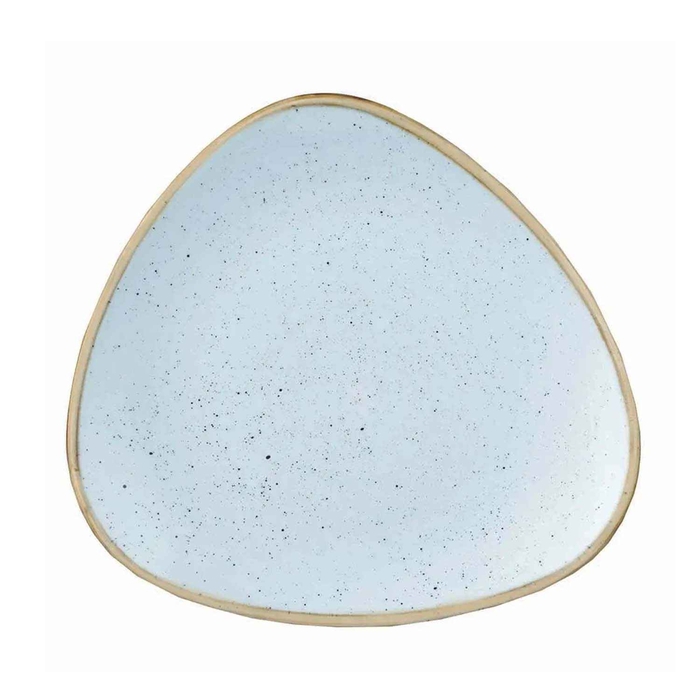 STONECAST DUCK EGG BLUE TRIANGLE PLATE 31.1CM - CHURCHILL - 5034414372274