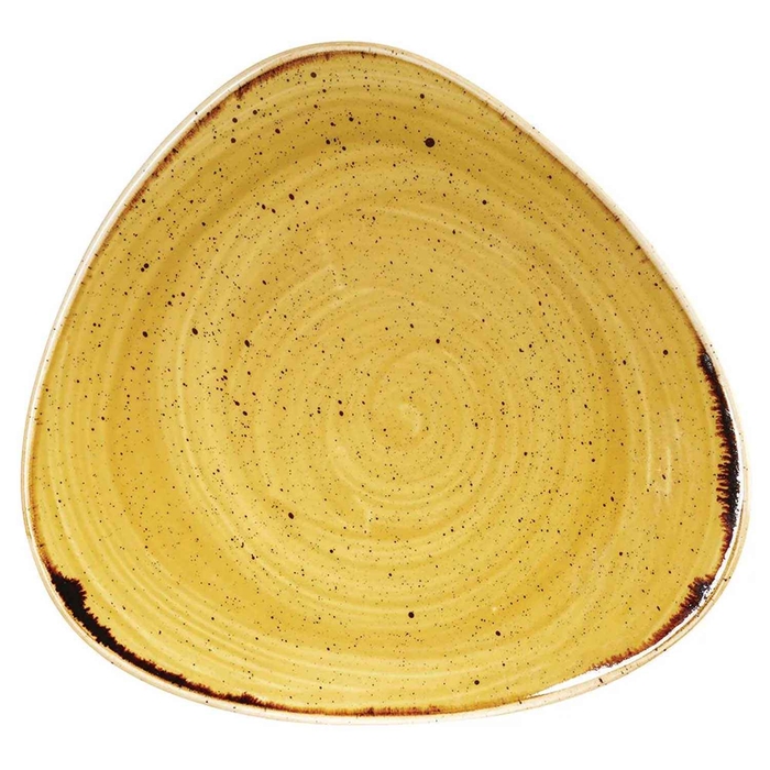STONECAST MUSTARD SEED YELLOW TRIANGLE PLATE 22.9 - CHURCHILL - 5034414393569
