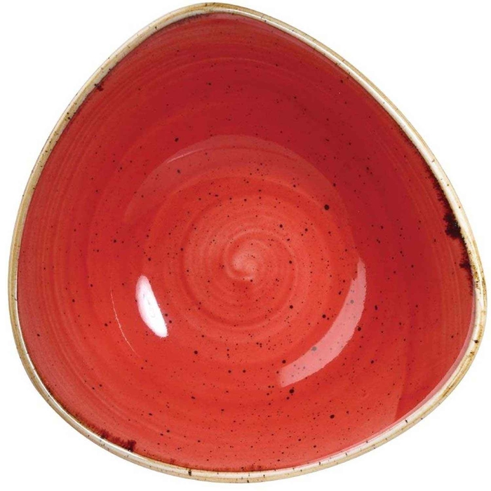STONECAST BERRY RED TAÇA TRIANGULAR 18.5CM - CHURCHILL - 5034414419740