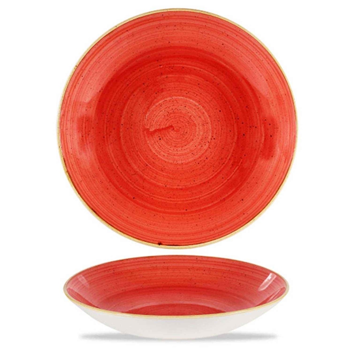 STONECAST BERRY RED COUPE PLATE ø24.8CM - CHURCHILL - 5034414396140