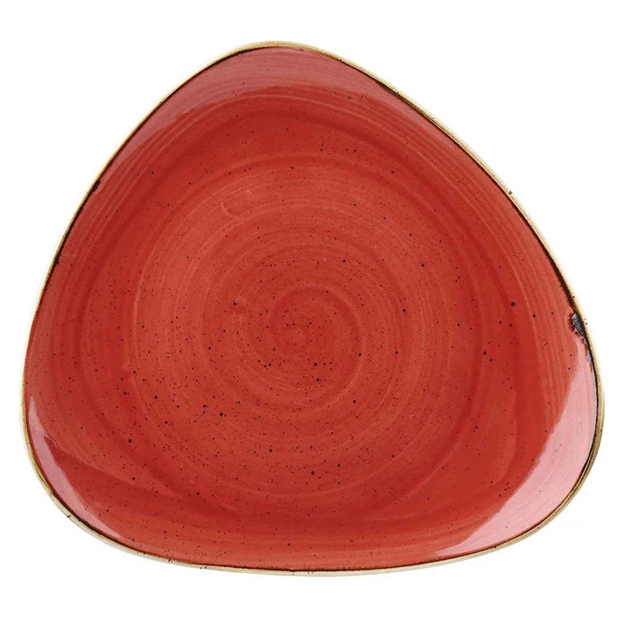 STONECAST BERRY RED TRIANGLE PLATE 22.9CM - CHURCHILL - 5034414396201