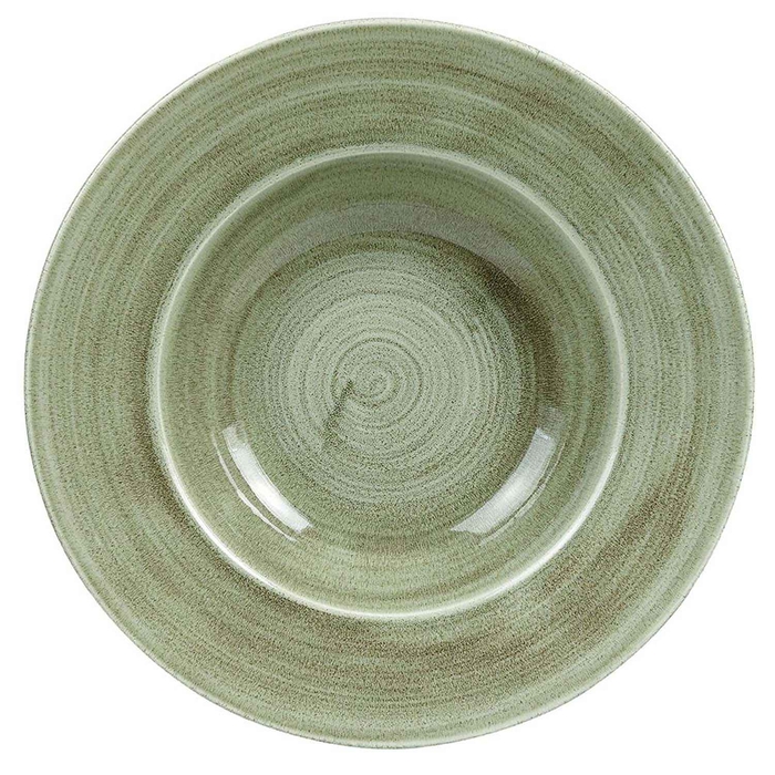 STONECAST PATINA BURNISHED GREEN PRATO FUNDO ø28CM - CHURCHILL - 5034414407679