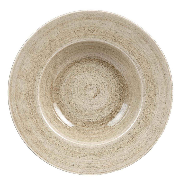 STONECAST PATINA ANTQUE TAUPE WIDE RIM BOWL ø28CM - CHURCHILL - 5034414408164