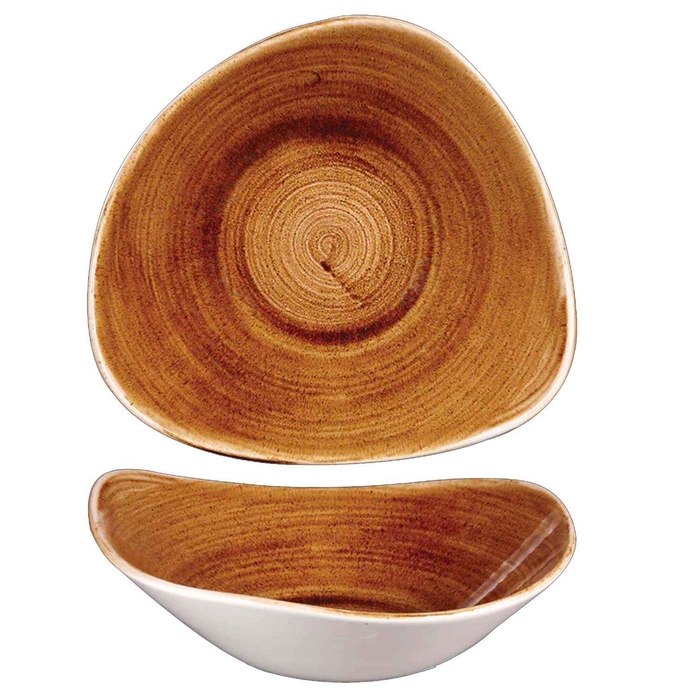 STONECAST PATINA VINTAGE COPPER TRIANGLE BOWL 23.5 - CHURCHILL - 5034414412505