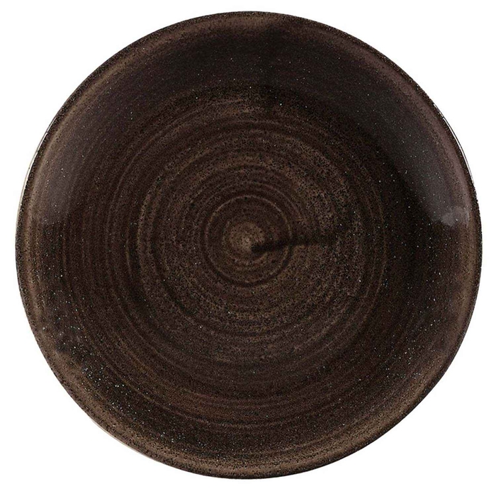 STONECAST PATINA IRON BLACK COUPE PLATE ø16.5CM  - CHURCHILL - 5034414411430