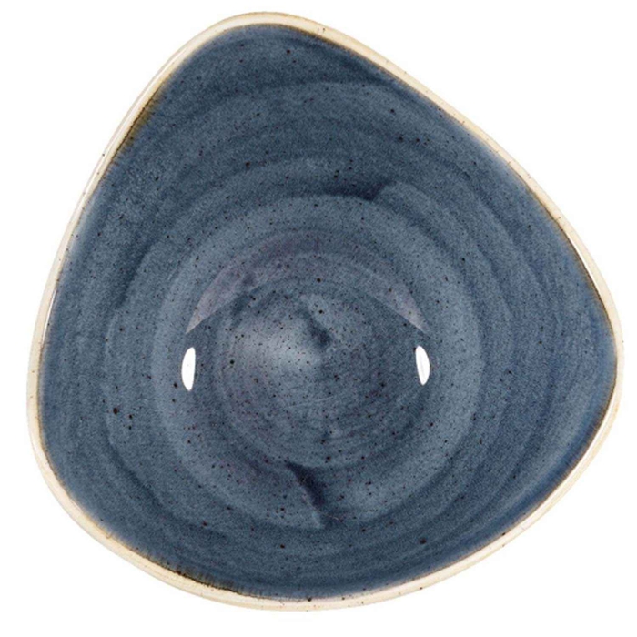 STONECAST BLUEBERRY TRIANGLE BOWL 23.5CM  - CHURCHILL - 5034414420388