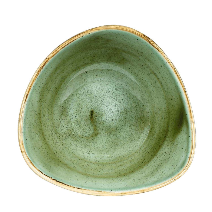 STONECAST SAMPHIRE GREEN TRIANGLE BOWL 18.5CM  - CHURCHILL - 5034414422023