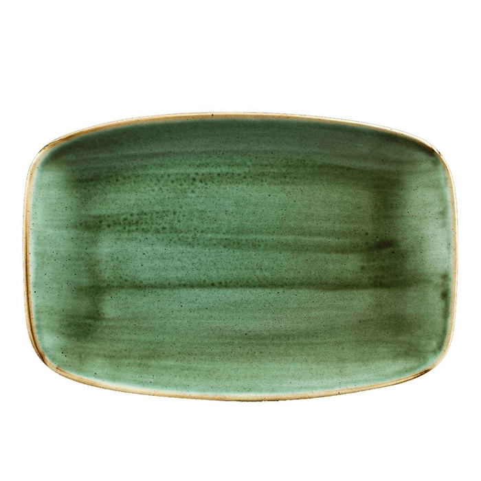 STONECAST SAMPHIRE GREEN TRAY 30X19.9CM - CHURCHILL - 5034414437607