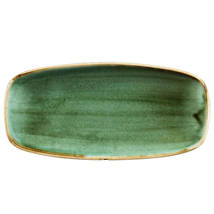 STONECAST SAMPHIRE GREEN TRAY 26.9X12.7CM - CHURCHILL - 5034414437621