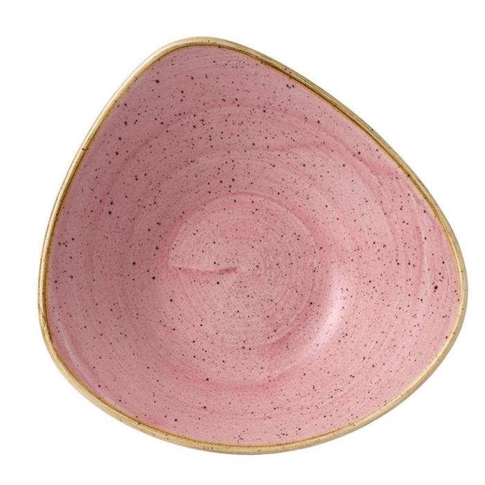 STONECAST PETAL PINK TRIANGLE BOWL 23.5CM - CHURCHILL - 5034414452051