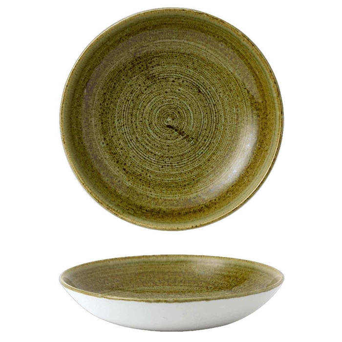 TAÇA 24.8CM STONECAST PLUME GREEN PLGREVB91 - CHURCHILL - 5034414446869