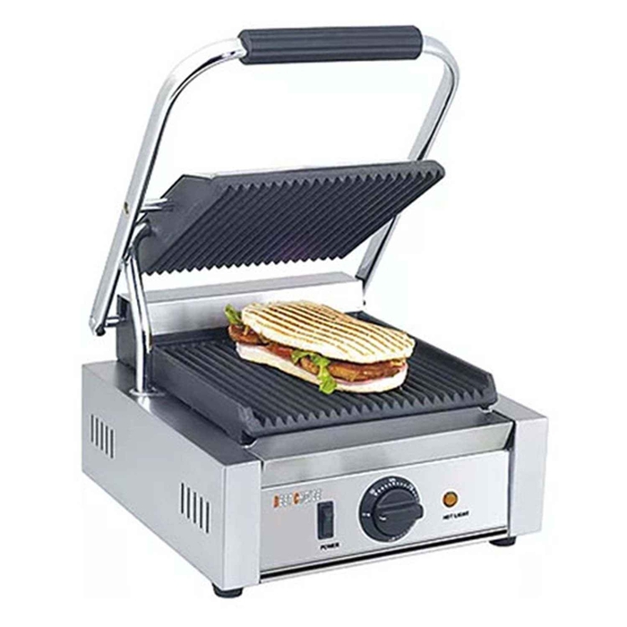 GRELHADOR PANINI GRILL CANELADO 2200W MEGD111-UK - PALMA & PALMA - 6977490742915