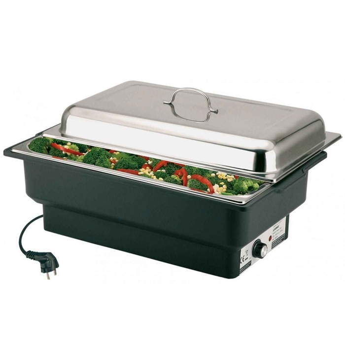 ELECTRIC CHAFING DISH W/ BLACK BASE GN1/1 - PALMA & PALMA - 4891342118876