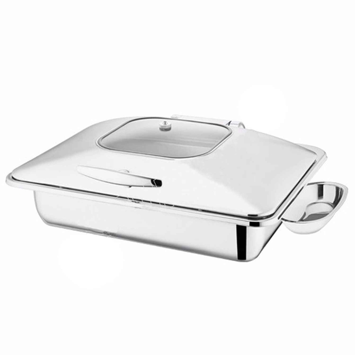 CHAFING DISH INDUÇAO OSLO 1/1 TAMPA VIDRO 8.5L - PALMA & PALMA - 6940993033996