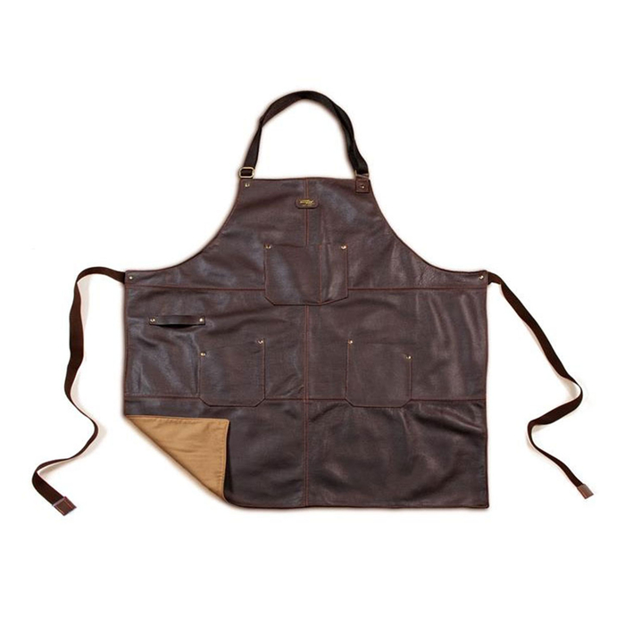 ROCKINGHAM BARMAN BROWN APRON - PALMA & PALMA - 0400012168