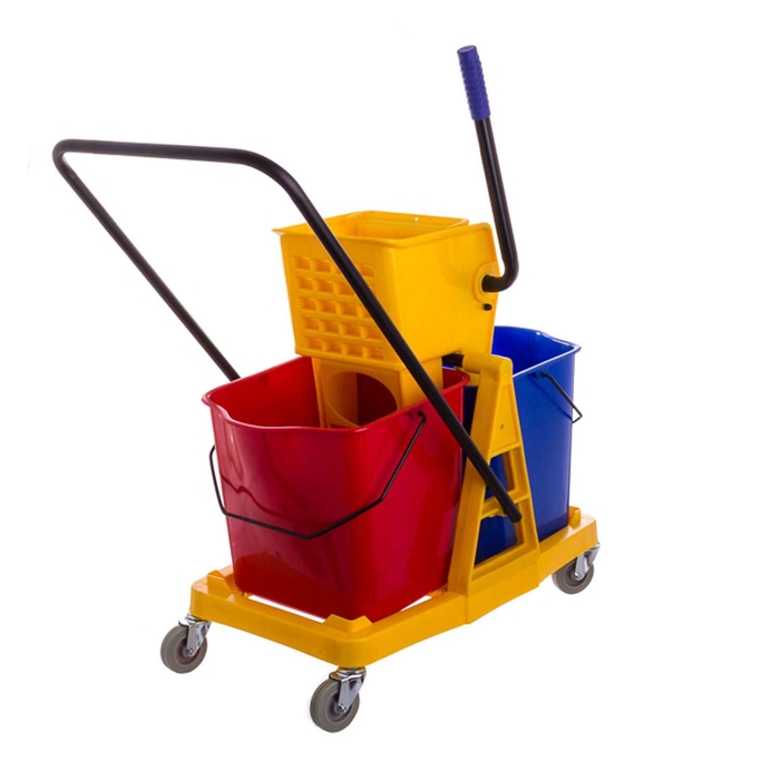CARRO LIMPEZA C/PRENSA 2X25LT AF 8073 - PALMA & PALMA - 5603700011540