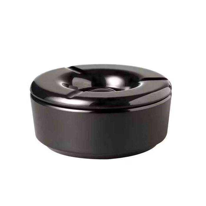 CINZEIRO AGUA MELAMINA PRETO 10.5CM 07325601053 - PALMA & PALMA - 5603700211889