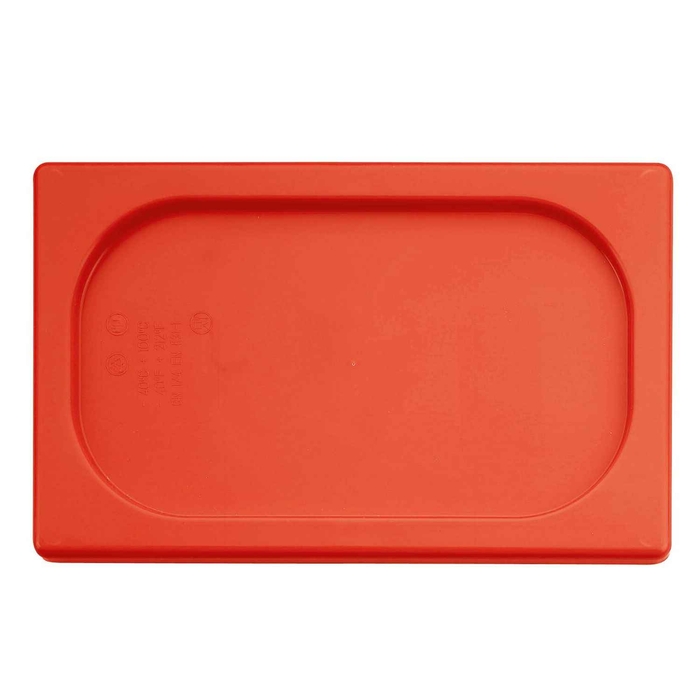 TAMPA POLIPROPILENO GN 1/6 VERMELHO - PADERNO - 8014808039102