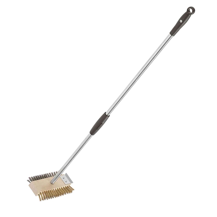 ESCOVA AÇO DUPLA C/CABO INOX 100CM 41761-02 - PADERNO - 8019618149218