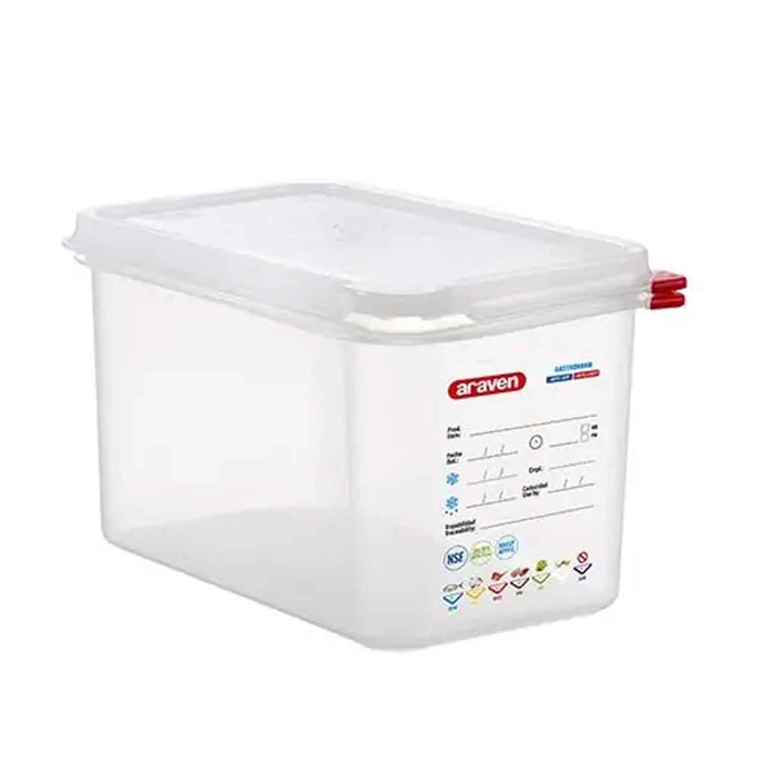 CAIXA HERMETICA GN 1/4 265X162X150MM 4.3L - ARAVEN - 18411777030289