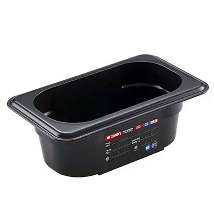 CAIXA G/N 1/9 176X108X65MM 0.6LT PRETA - ARAVEN - 8411777440104