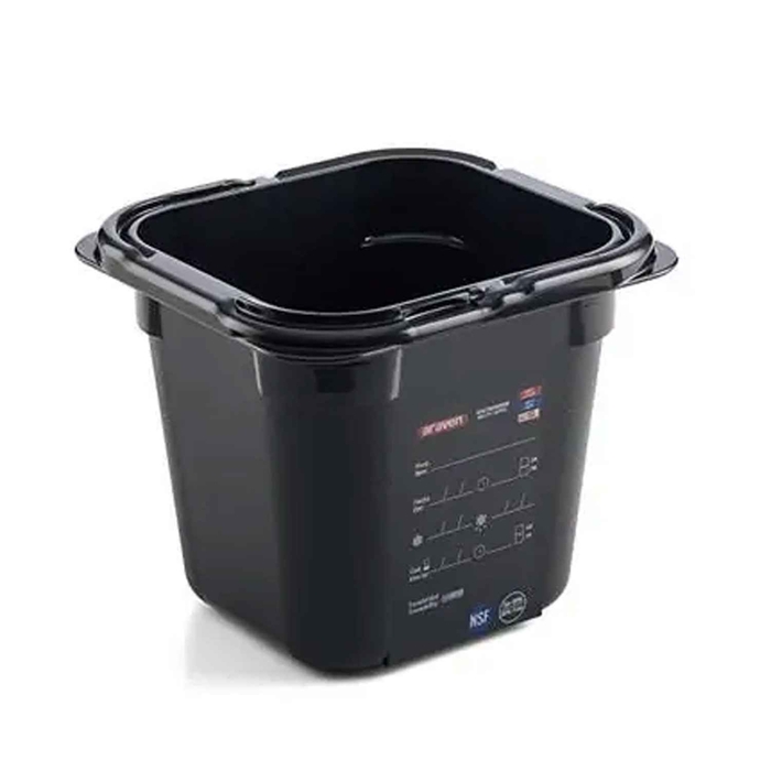 CAIXA G/N 1/6 176X162X150MM 2.1LT PRETA - ARAVEN - 8411777477988