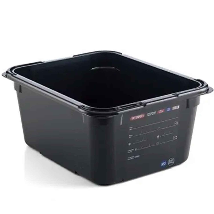 CAIXA G/N 1/2 325X265X150MM 9LT PRETA - ARAVEN - 8411777478237