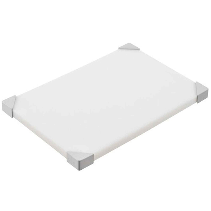 ANTI-SLIDE TABLE WHITE CORNERS 304X204X19MM - ARAVEN - 8411777001039
