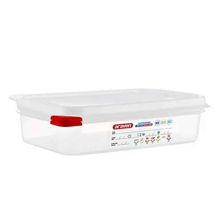 HERMETIC BOX  GN 1/4 265X162X65MM 1.8L - ARAVEN - 18411777030265