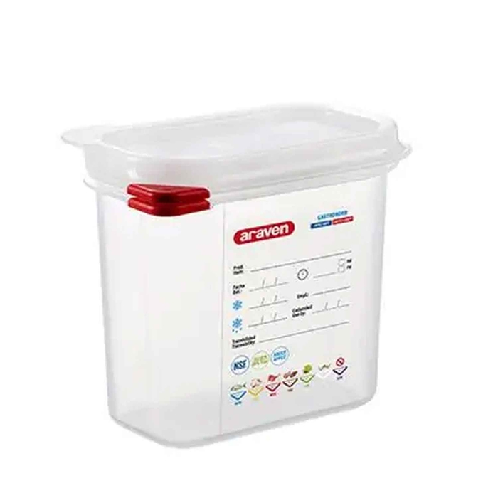 HERMETIC BOX GN 1/9 176x108x150MM 1.5LT - ARAVEN - 18411777030227