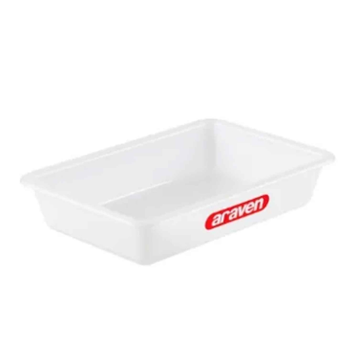 WHITE PLASTC TRAY 30X20.5X60MM - ARAVEN - 8411777011298