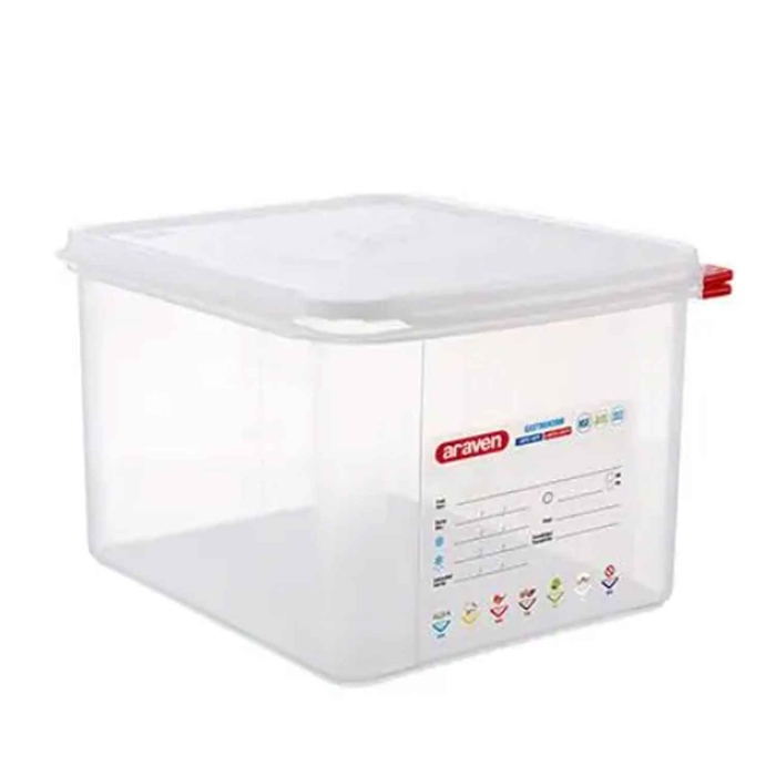 CAIXA HERMETICA GN 1/2 325X265X200MM 12.5L - ARAVEN - 18411777030357