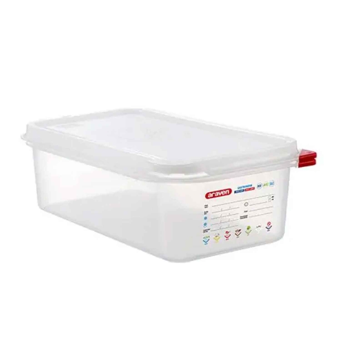 HERMETIC BOX GN 1/3 325X176X100MM 4L - ARAVEN - 18411777030302