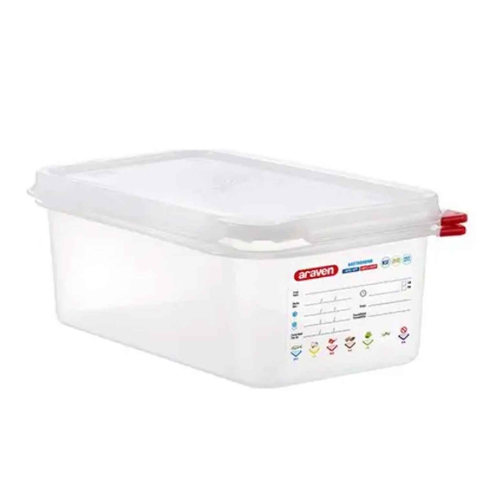 CAIXA HERMETICA GN 1/4 265X162X100MM 2.8L - ARAVEN - 18411777030272