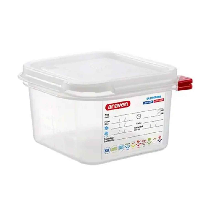 HERMETIC BOX GN 1/6 176X162X100MM 1.8L - ARAVEN - 18411777030241