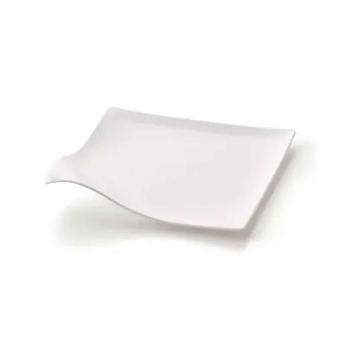 WAVE WHITE TASTING DISH 12.5X12.5CM PACK 20UN - ARAVEN - 8411777017641