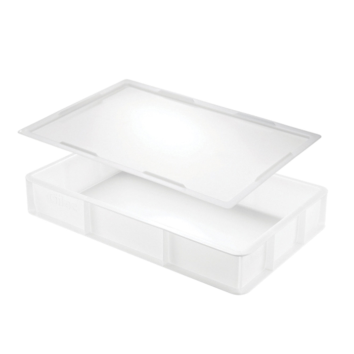 CAIXA FECHADA MASSA 53X32.5X9CM 12L BRANCO 510542 - MATFER - 3573678682207