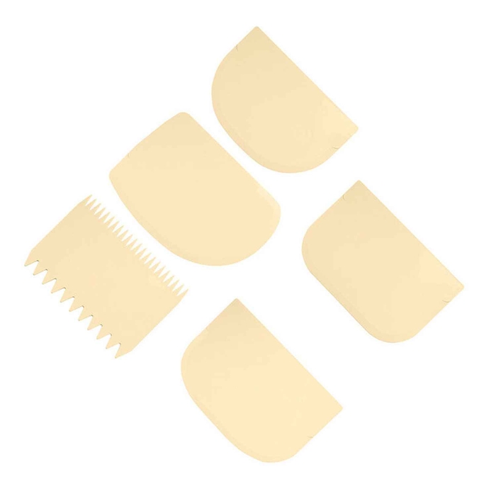CONJUNTO 5 RASPADORES PLASTICO 110X90MM - MATFER - 3334491128507