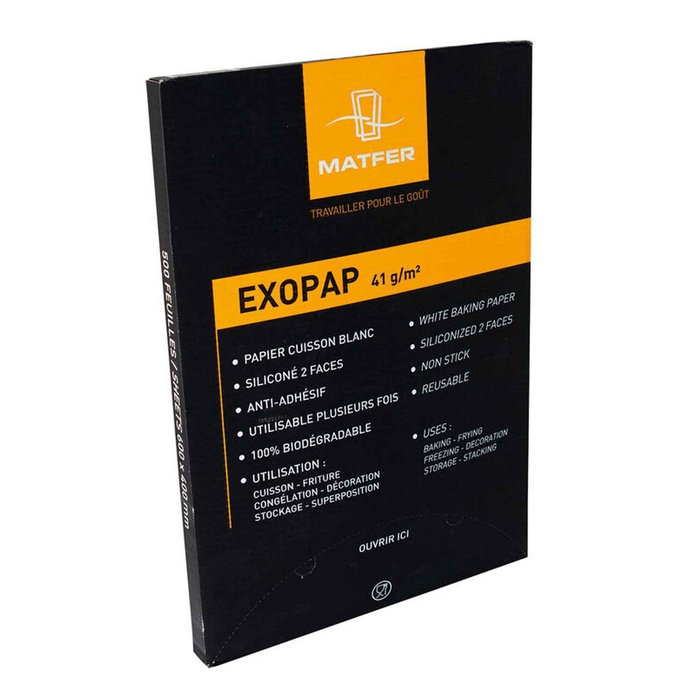 EXOPAP BAKING PAPER 600X400MM PACK 500UN - MATFER - 3334493202014