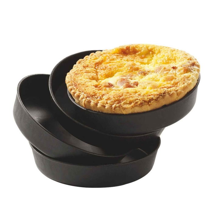 SET 12 EXOGLASS QUICHE MOLD Ø90 X H20MM - MATFER - 3334493451092