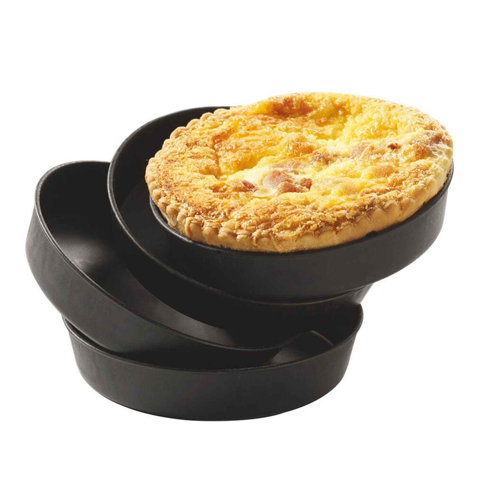 CONJ 12 MOLDES QUICHE Ø100 X H20MM - MATFER - 3334493451108