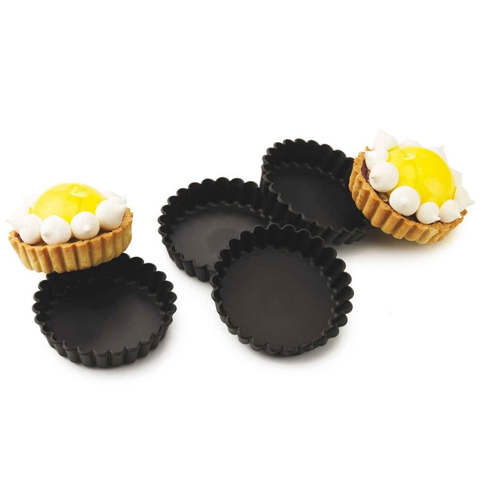 CONJ 12 FORMAS TARTELETE EXOGLASS 8CM - MATFER - 3334493456561