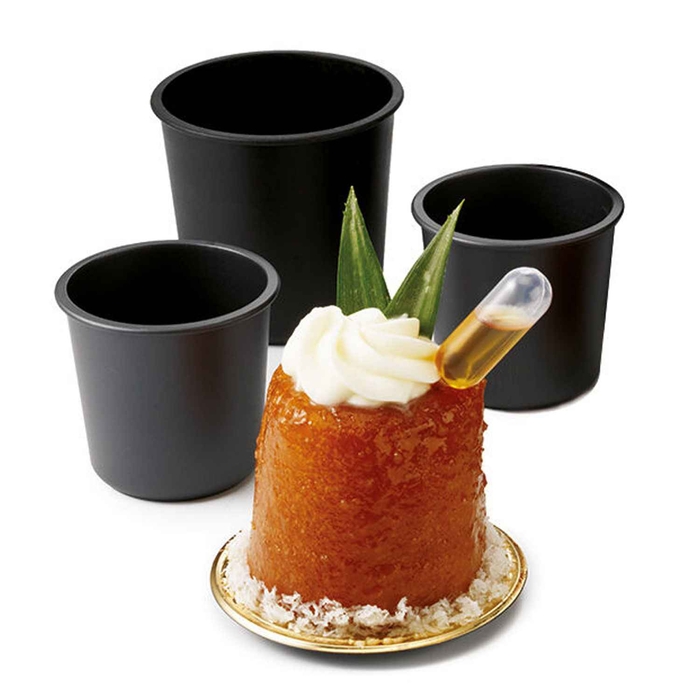 SET 6 ROUND EXOGLASS FLAN MOLD Ø55 X H55MM - MATFER - 3334493455939