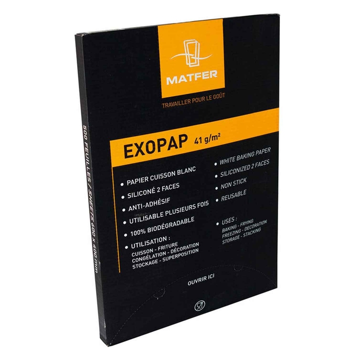PAPEL SILICONE EXOPAP 530x325MM PACK 500UN - MATFER - 3334493202038
