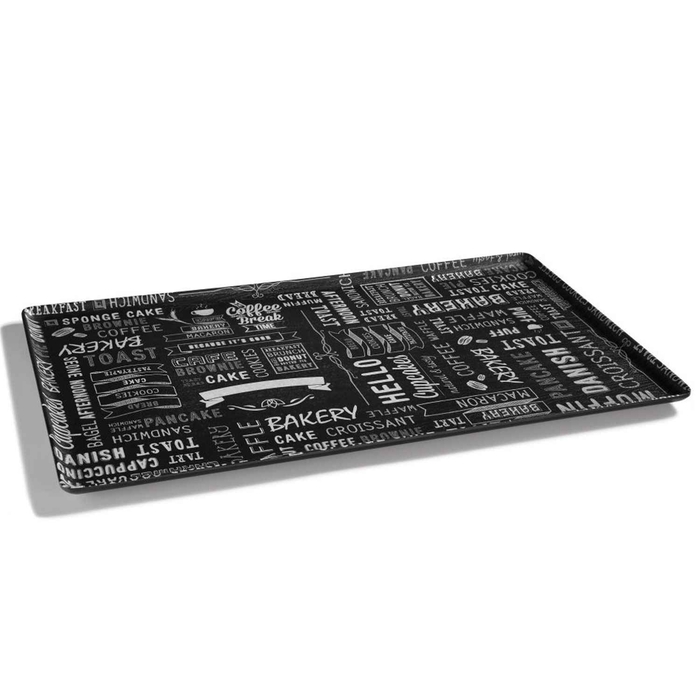 GN1/2 BLACK/LETTERS MELAMIN TRAY 325X265MM - PUJADAS - 8421661239912