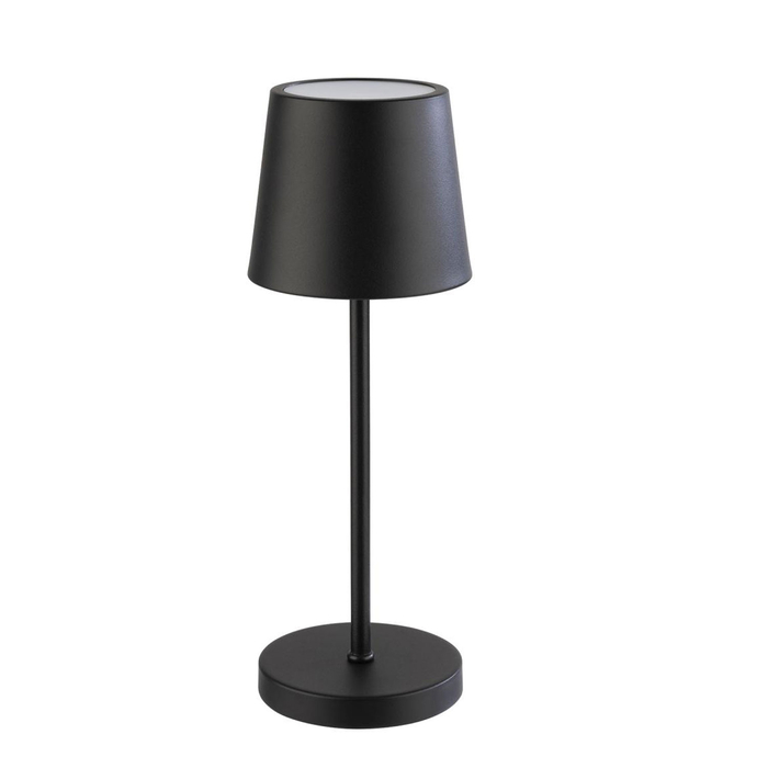 CANDEEIRO MESA MERLE BLACK Ø9XH25CM 17026 - APS - 4004133170261